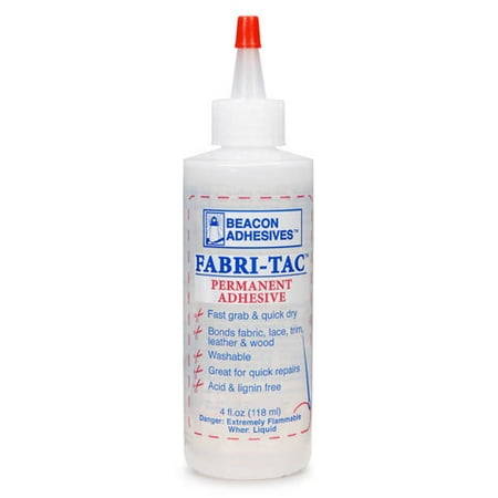 Beacon Adhesives Fabri-Tac Permanent Glue, 4 Fl. (Best Leather Glue Adhesive)