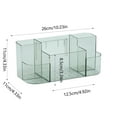 thumbnail image 3 of Hovmgk Wall-Mounted Cosmetic Storage Box, Transparent Organizer for Lipsticks & Makeup, Bathroom Vanity Organizer, Plastic Shelf for Cosmetics, Space-Saving Storage Solution, Gray/White/Green, 3 of 6