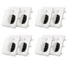 Acoustic Audio IW191 Flush Mount In Wall Speakers Home Theater 4 Pair Pack