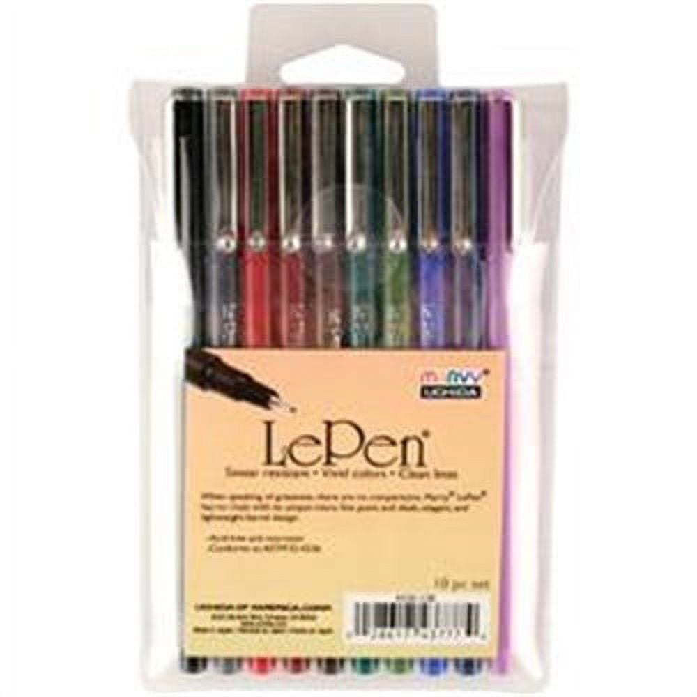 Uchida Le Pens Set, 30 Stifte – 0,3 Mm Feine Spitze, Wischfeste Tinte, Grund-, Neon- & Pastellfarben