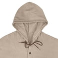 thumbnail image 4 of Zylanna Men's Casual Outfit Sets, 2 Piece Elastic Waist Long Sleeve Hooded Cardigan + Pants Sets for Men Khaki, 4 of 9