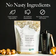 Truvani Vegan Pea Protein Powder | Vanilla | 20g Organic Plant Based Protein | 10 Servings | Keto | Gluten & Dairy Free | Low Carb | No Added Sugar