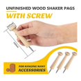 thumbnail image 2 of Wood Shaker Nails Wood Screw-in Shaker Nails 2.9 Inch Long Unfinished Wood Shaker Frame for DIY Paint Colors, 2 of 5