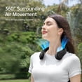 thumbnail image 4 of Portable Neck Fan, Hands-Free Bladeless, 5 Speeds, 4000 mAh Battery Operated Wearable Personal Fan, Twistable, Rechargeable, Gift for Women Men-Black, 4 of 4