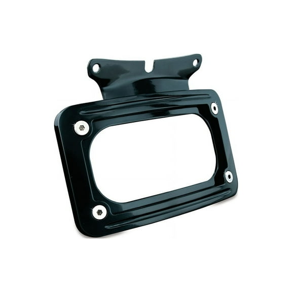 Kuryakyn Curved License Plate Mount, Gloss Black