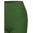 thumbnail image 4 of A2Y Women's Basic Solid Premium Cotton High Rise Bike Shorts Army Green L, 4 of 5