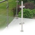 thumbnail image 3 of Stainless Steel Glass Railing Post 35.4" Glass Clamp Glass Balustrade Railing Post Glass Panels Mounting Brackets for Pool Fence Garden Balcony (Mid Post), 3 of 12