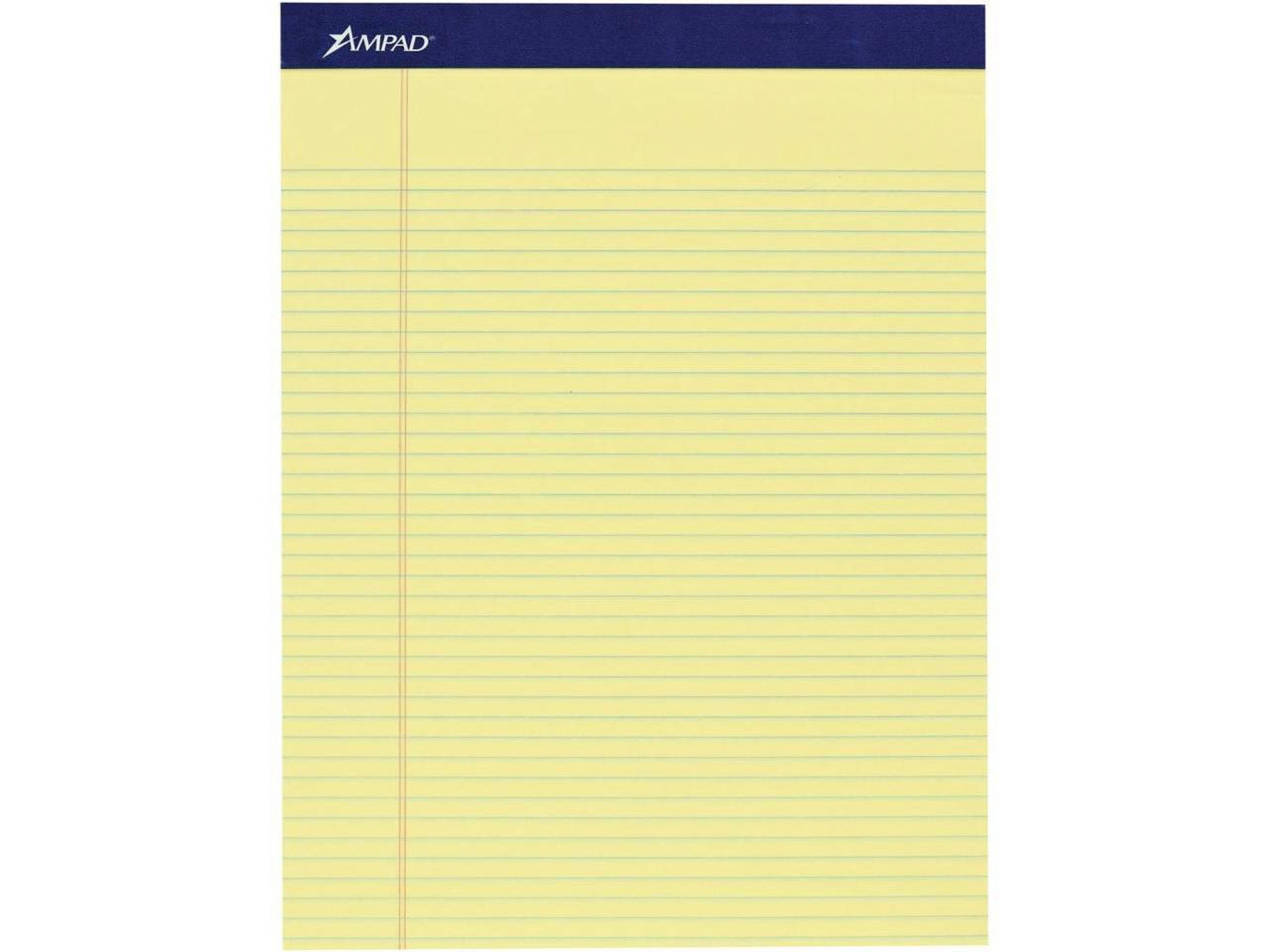 Legal Ruled Pads Narrow Rule, 8.5 x 11.75, Canary, 50 Sheets, 4/Pack