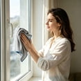 thumbnail image 6 of Microfiber Glass Cleaning Cloth, Thick Lint Free Glass Towels, Reusable Window Cleaning Cloth for Windshields, Lenses, Glasses, Mirrors & Windows, Polishing Silver, 6 of 8