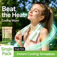 thumbnail image 7 of Extra Large disposable cooling towels, Individually Wrapped No-Rinse Ice Towels, 23.62"x7.9" Instant 3°C Cooling Body Wipes for Sports, Gym, Travel, Camping, Concerts & Hot Weather 1pc, 7 of 7