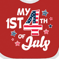 thumbnail image 4 of Inktastic My 1st 4th of July with Striped Stars Boys or Girls Baby Bib, 4 of 4