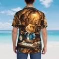 thumbnail image 4 of Susaid Scientist Guinea Pig Print Short Sleeve Shirts Button Down Casual Shirts Summer Beach Aloha Button Down Short Sleeve for Men ,X-Large, 4 of 7