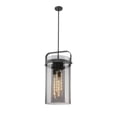 thumbnail image 3 of Innovations Lighting  Pilaster - 4 Light 12" Stem Hung Pendant Matte Black/Plated Smoke, 3 of 5