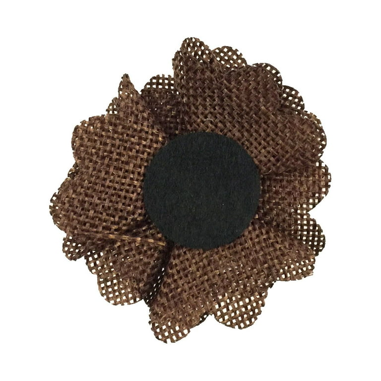 Wrapables Shabby Chic Burlap Rose Flower (Set of 20), Mocha