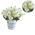 thumbnail image 2 of 3 Count Vintage Flower Pot Daisy Flower Pot Simulated Daisy 20*11cm White, 2 of 8