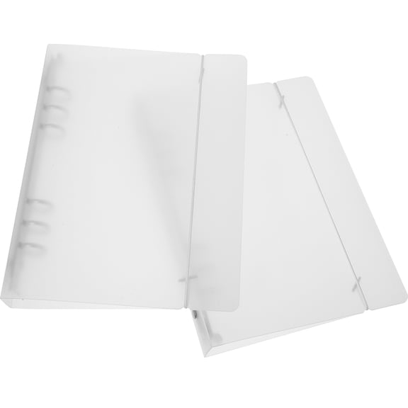 RENACLIPY 2-Pack Transparent A5 Planner Binder with Plastic File Organizer Folder for Document Storage