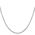 thumbnail image 4 of Primal Gold 14K White Gold 1.8mm Diamond Cut Round Open Link Cable Chain, 4 of 8