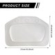 thumbnail image 2 of Almohada de bañera, almohada de baño de lujo con ventosas antideslizantes, almohadas de baño de PVC impermeables para cabeza y cuello, se adapta a todas las bañeras y spas domésticos, color blanco, 2 of 4