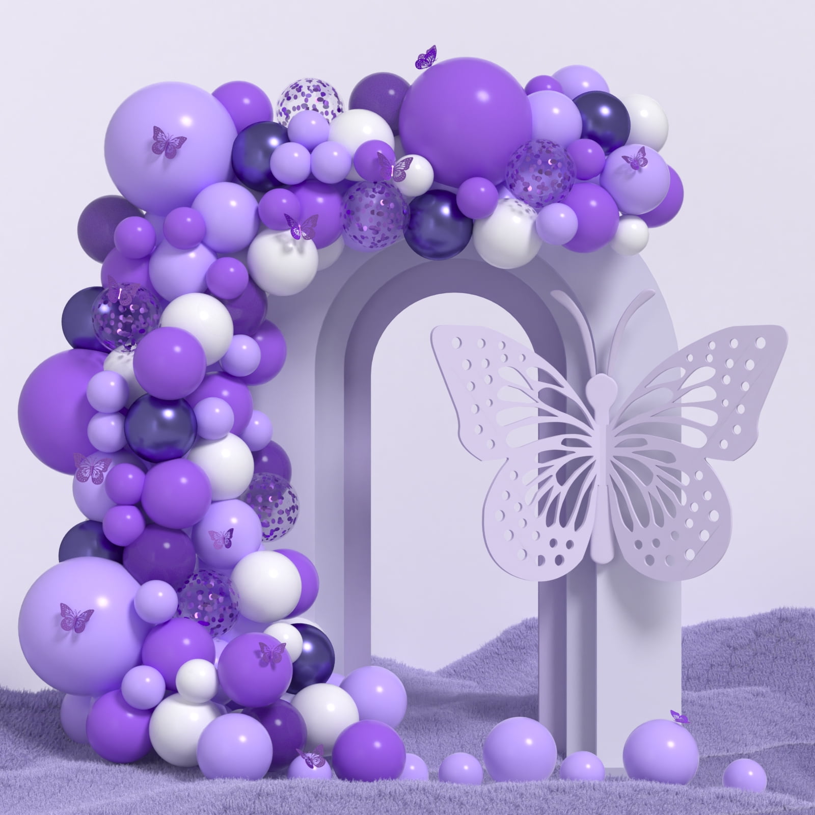 Purple Balloon Garland KitPurple Butterfly Balloon Garland Matte