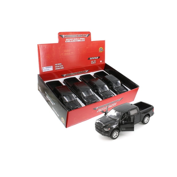 2019 Dodge Ram 1500 Crew Cab Laramie Pickup Truck, Black - Showcasts 71357BKD - 1/27 Scale Diecast Model Car