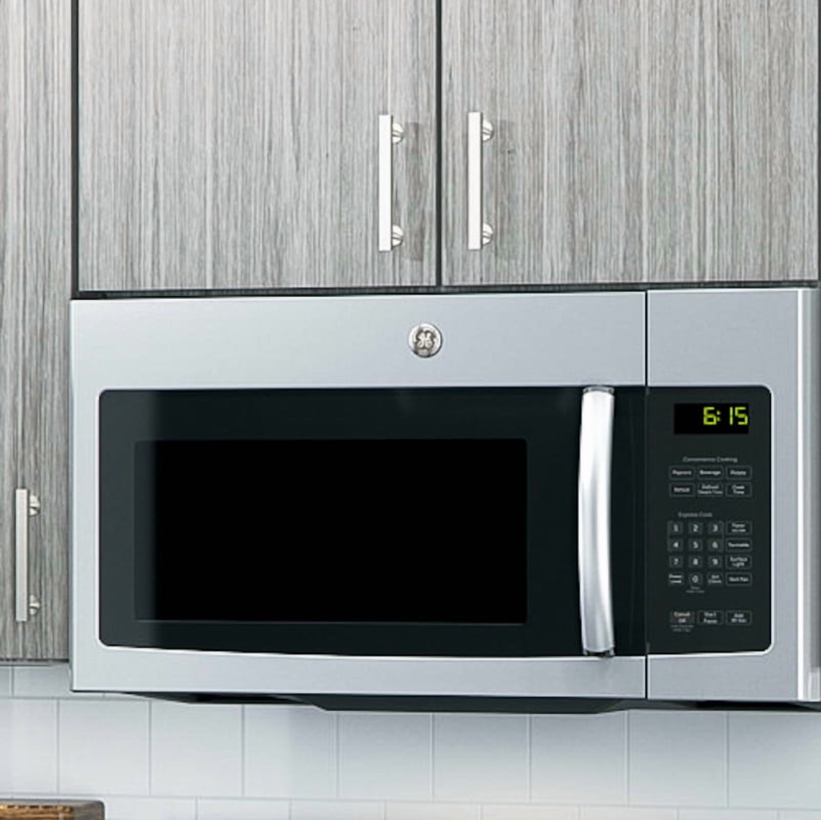 GE 1.6 cu ft Over-the-Range Microwave Oven, Stainless Steel, 1000W, Vent 300 CFM, Model JNM3163RJSS