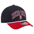 thumbnail image 3 of Men's New Era Navy/Red Boston Red Sox Arch 9FORTY A-Frame M-Crown Adjustable Hat, 3 of 5