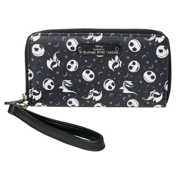 Portafolios de piel sintética Disney Mickey Minnie Mouse Winnie Pooh Jack Skellington Negro