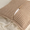 thumbnail image 3 of REGALWOVEN Set of 2 Throw Pillow Covers Houndstooth Decorative Cushion Cover Brown 18" x 18", 3 of 6