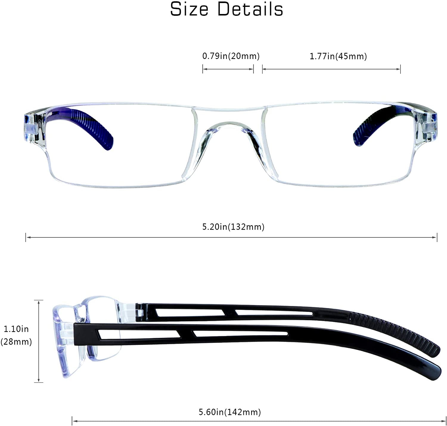 8 Pairs Reading Glasses, Blue Light Blocking Glasses, Computer Reading Glasses for Women and Men, Fashion Square Eyewear Frame (4color+4black,+3.75 Magnification)