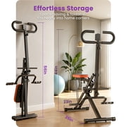 Evitormill Squat Machine with Timer, Foldable 2-in-1 Adjustable Squat Assist Trainer Machine , 330lbs Support, Black