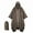 Brown, variant on Hooded Rain Poncho for Adult with Pocket, Waterproof Lightweight Unisex Raincoat for Hiking Camping Emergency(Brown)