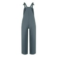 thumbnail image 6 of ZHUGeLI Fashion Women Casual Cold Shoulder Jumpsuit Solid Suspender Jumpsuits Wide Pocket Leg Pant Up to 50% off Clearance, 6 of 7