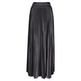 thumbnail image 5 of Cxenplz Women's Flowy Maxi Skirt Summer Satin Pleated High Waisted Casual Swing Long Skirts, 5 of 7