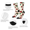 thumbnail image 3 of Pofeuu Rose Flowers Print Crew Socks, Adult Running Hiking Socks for Youth and Adult, 3 of 6