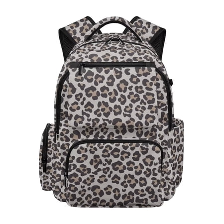 Bulopur Leopard Print Kids Backpack for Girls Stylish Animal Print School Bag Lightweight Multi-Pocket Book Bag for Daily Use