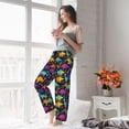 thumbnail image 5 of Cauagu Colorful Dinosaur Pajama Pants for Women Loose Fit Wide Leg Trouser Pants Casual Elastic Waist Drawstring Lounge Pants, 5 of 6