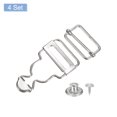 thumbnail image 3 of Unique Bargains Silver Tone Metal Overall Buckles 4 Sets, 3 of 6