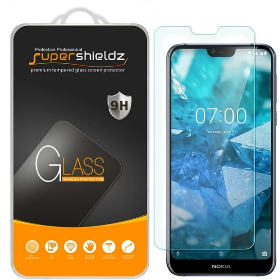 [1-Pack] Supershieldz for Nokia 7.1 Tempered Glass Screen Protector, Anti-Scratch, Anti-Fingerprint, Bubble Free