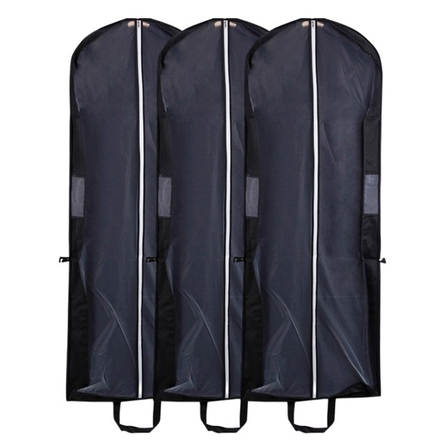 Bolsas de tela no tejida para guardar ropa en viajes y armarios, diseño de ventana transparente para una fácil identificación del contenido