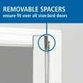 thumbnail image 3 of Mainstays SnugFit over-the-Door 3-Tier Towel Bar and 2 Hooks Hanging Storage, No Tools, Satin Nickel, 3 of 4