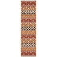 thumbnail image 6 of SAFAVIEH Veranda Luwig Southwestern Indoor/Outdoor Area Rug, 6'7" x 9'6", Red/Chocolate, 6 of 10