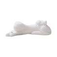 thumbnail image 3 of Soporte para palos de incienso, incensario de cerámica con forma de gato perezoso para meditación, regalo de inauguración de la casa, regalo bonito , blanco Sunnimix Quemador de incienso, 3 of 8