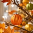 thumbnail image 6 of Halloween Pumpkin Ornament Balls Set of 20 Shatterproof Plastic Fall Decor for Artificial Christmas Tree and Home Decor Indoor Outdoor Thanksgiving Party Supplies, 6 of 7