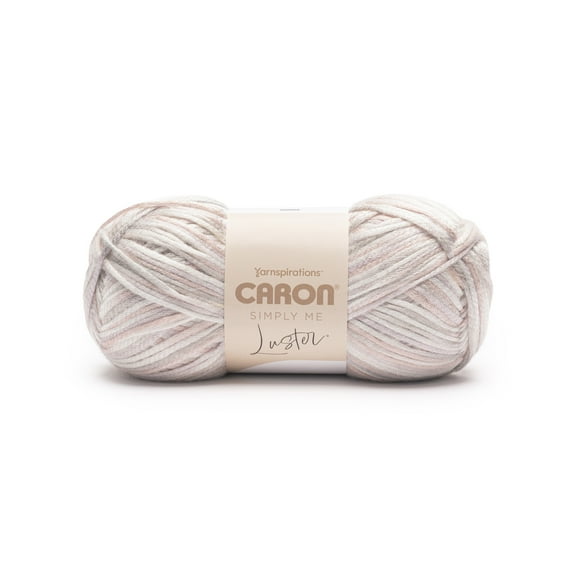 Caron Simply Me Luster #4 Worsted (Medium) Blend Yarn, Pearly 6oz/170g 360 Yards