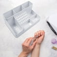 thumbnail image 1 of Caja de almacenamiento del organizador de la máquina de pulidos de uñas para el hogar o el salón use estuche versátil liviano 28 hoyos titular de, 1 of 9