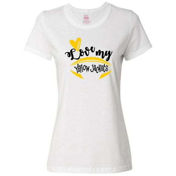 Inktastic Love My Yellow Jackets Football Women's T-Shirt