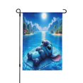 thumbnail image 1 of Bandera de jardín de doble cara con diseño de Stitch, ideal para decoración navideña al aire libre., 1 of 8