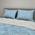 thumbnail image 2 of Vintage Blue Comforter & Sham Bedding Set, Cloudy Sky Pattern in Chinese Style with Swirls and Spirals Ornament, 3 pcs Duvet Set Microfiber Filling Quilt, 5 Sizes, Pale Blue, by Ambesonne, 2 of 4