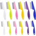 thumbnail image 1 of HAYAN 12 Pcs Pet Hair Comb Flea Comb for Dogs Cats Remover Tool with Stainless Steel Teeth Metal Flea Comb for Pet Supplies Remove Tear Stain Knots Crust Mucus (Multicolor), 1 of 1