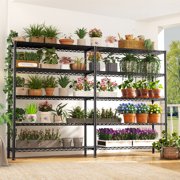 68.9 Wide Storage Shelves Heavy Duty Wire Shelving Unit 72.4 Tall Metal Shelves for Storage Rack 5 Tier Adjustable Garage Shelving 1500Lbs Steel Shelves for Pantry Kitchen Basement,Black